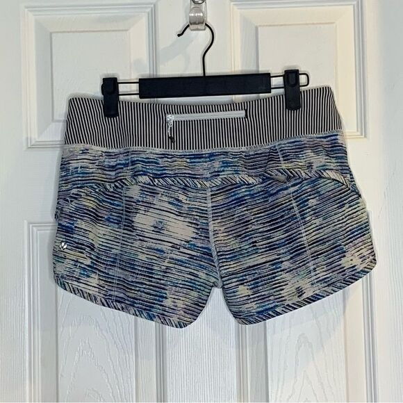 Lululemon Speed Short *4-way Stretch Blurry Belle Multi/Tink Stripe Size 6 - Picture 2 of 10